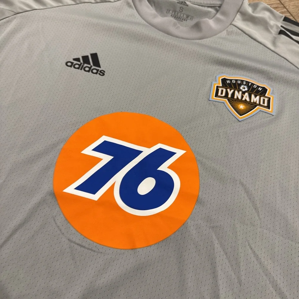 Adidas Soccer Jersey Mens S‎ Climacool MLS Houston Dynamo Shirt Gray 2018 Kit